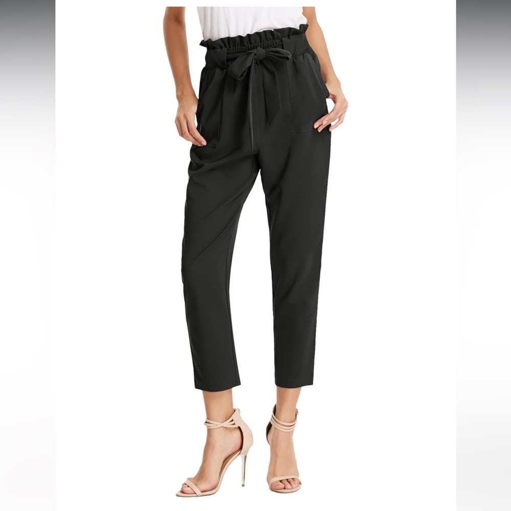 Black High-Waisted Trousers